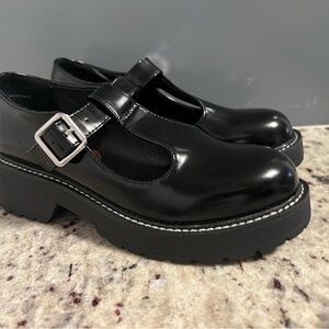 Black Mary Jane Platform Shoes with Buckle Strap MADDEN GIRL